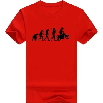 Pánské tričko Pánské tričko - Evoluce motokrosu J3243 červená XXS