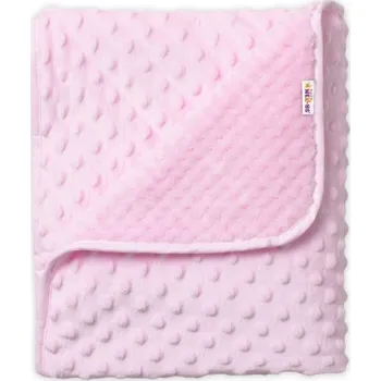 Dětská deka Dětská luxusní oboustranná deka s minky 80x90 cm, růžová, Baby Nellys