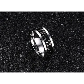 Prsten Pánský prsten řetěz J2225 černá 13