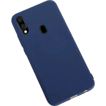 Pouzdro na mobilní telefon Matný silikonový kryt na Samsung Galaxy A20e tmavě modrá