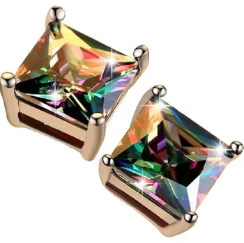 Náušnice Dámské peckové náušnice se zirkony G122 4 mm