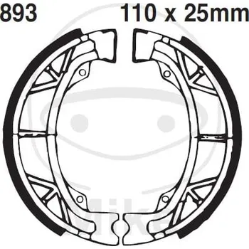 Motodíl Sada brzdových čelistí EBC 893 neobsahuje pružiny APRILIA Amico 50 1990-1999