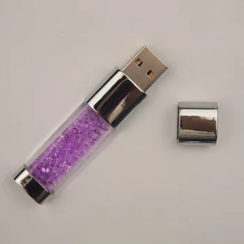 Ukládání dat Flash disk LED krystal fialová 8GB