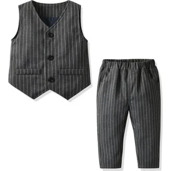 Chlapecká vesta a kalhoty B1369 tmavě šedá 4