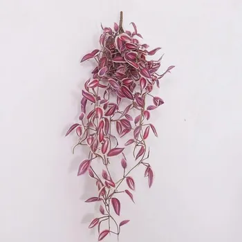 umělá květina Závěsná umělá popínavá rostlina 75 cm Dekorativní girlanda z plastu pro domácí interiér, svatbu, balkón nebo závěsný květináč růžová