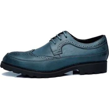 Pánské polobotky Pánské kožené oxfordky Mike J2644 modrá 46