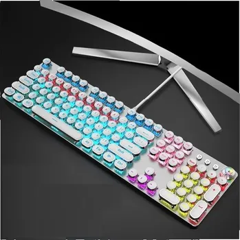 Klávesnice Punková podsvícená klávesnice s multimediálním tlačítkem bílá