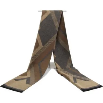 Šála Pánská šála s kosočtverci J2623 khaki