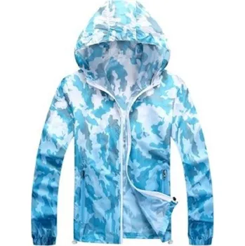 Pánská větrovka Pánská maskáčová bunda F1255 světle modrá M