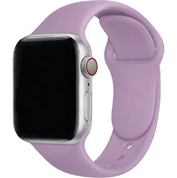 Příslušenství k chytrým hodinkám Silikonový řemínek pro Apple Watch 42 mm / 44 mm / 45 mm velikost S-M světle fialová