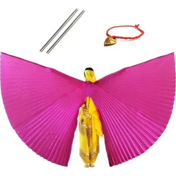 Karnevalová maska Dětská křídla na břišní tance půlená tmavě růžová