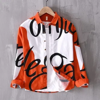 Pánská košile Pánská košile F598 oranžová S