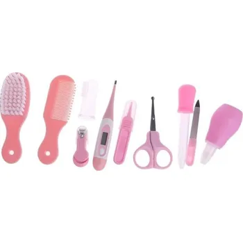 klip na dudlíky Startovací sada pro novorozence - 10 ks růžová