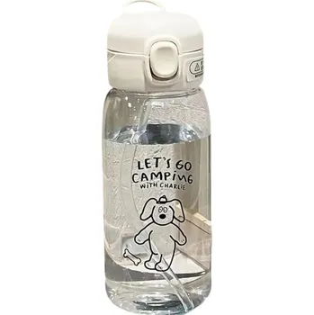 Láhev na vodu s brčkem 600 ml Lehká sportovní lahev na pití Hydratační lahev s nepropustným víčkem Praktická lahev s brčkem na cesty a sport