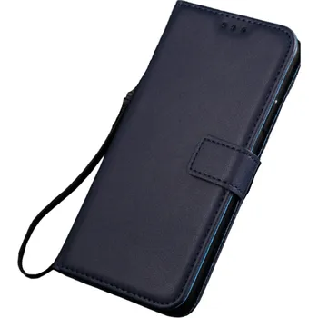 Pouzdro na mobilní telefon Kožené pouzdro pro Xiaomi Redmi Note 9 tmavě modrá