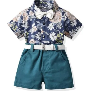 Chlapecká košile a kraťasy L1369 modrá 12-24 měsíců