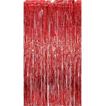 Karnevalový doplněk Párty závěs s třásněmi 2 ks červená