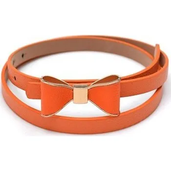 Opasek Moderní dámský pásek s mašlí oranžová