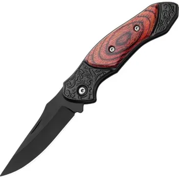 Multifunkční nůž Outdoorový skládací kapesní nůž 16 cm Nerezová ocel Skládací čepel s pojistkou Kempování Turistika Do auta EDC Výbava Přežití červená