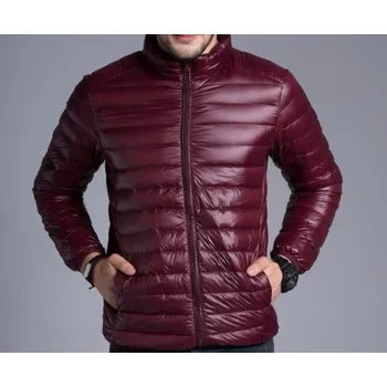 Luxusní pánská zimní bunda J1990 vínová XS