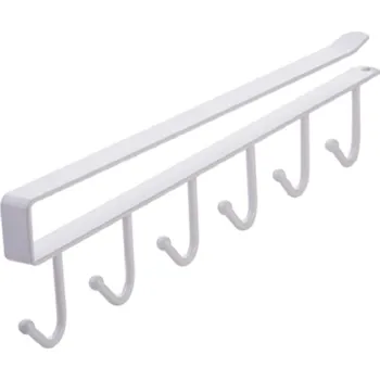 Stojan na víno Závěsný držák na kuchyňské potřeby bílá