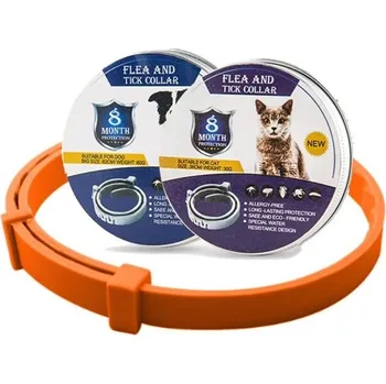 Osmiměsíční obojek proti blechám a klíšťatům pro kočky 38 cm oranžová