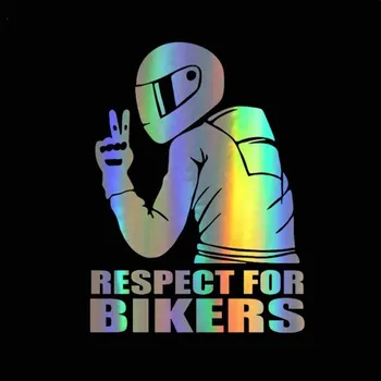Samolepicí dekorace na vozidlo Samolepka na auto respect for bikers 4