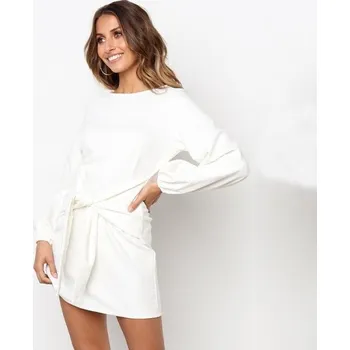 Dámské šaty Šaty s dlouhým rukávem Abi bílá XS