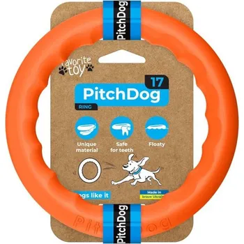 Hračka pro psa Tréninkový pěnový kruh oranžový PitchDog Velikost: 17cm
