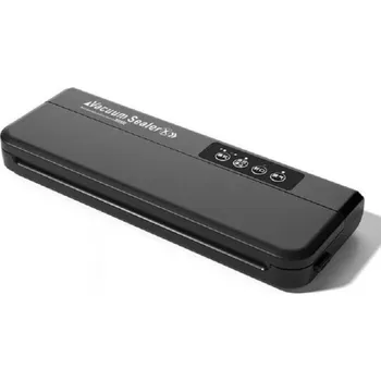 Vakuovačka Automatická vakuovačka potravin Vakuovací přístroj na balení suchých i vlhkých potravin s 10 vakuovacími sáčky Vakuová svářečka folií s EU zástrčkou 220 V 35 x 12,5 x 4 cm 60 kPa