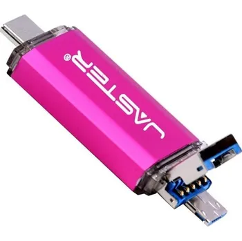 Ukládání dat USB OTG flash disk 3v1 tmavě růžová 128GB