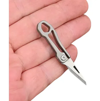 Multifunkční nůž Mini skládací nerezový nůž s klíčenkou EDC kapesní nůž do kapsy Malý přívěsek na klíče Outdoor nástroj Cestování Turistika Výlety Nouzové použití