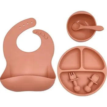 dětská jídelní sada Dětská jídelní sada 4 ks cihlová