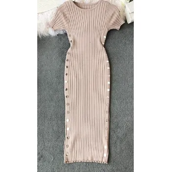 Dámské šaty Úpletové šaty s krátkým rukávem tělová