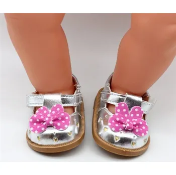Doplněk pro panenku Sandály pro panenku A28 stříbrná