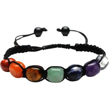 Náramek Pletený náramek sedmi čaker