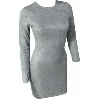 Dámské šaty Podzimní krátké šaty šedá M