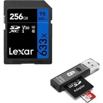 Ukládání dat Paměťová karta SDHC/SDXC s USB čtečkou karet 256GB