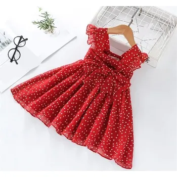 Dívčí šaty Dívčí šaty s puntíky červená 6