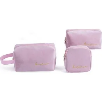 Kosmetická taška Set dámských kosmetických tašek 3 ks T591 růžová