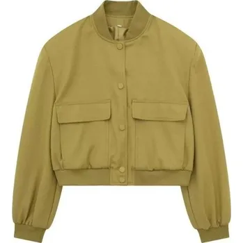 Dámská casual bunda Dámská bunda s kapsami khaki S