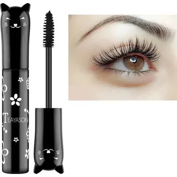 Přípravek na oči Barevná voděodolná řasenka ve tvaru kočky Řasenka prodlužující řasy s motivem kočky Výrazná barevná řasenka černá