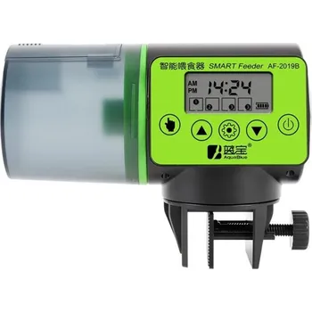 Automatické krmítko pro ryby 200 ml LCD displej 4 krmné časy Nastavitelné dávkování Snadná instalace Akvarijní krmítko Bateriový provoz zelená