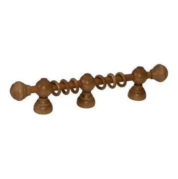 Garnýž Garnýž - jednotyč s kroužky a koncovkami, půlená-16 Barva: PR - přírodní bez povrchové úpravy, Délka: 240 cm