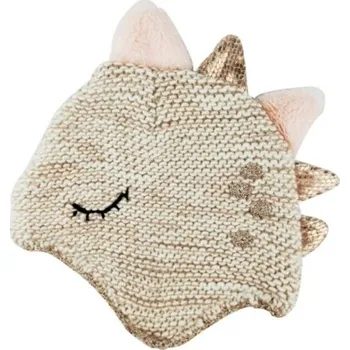 Čepice Dětská zimní čepice Dinosaurus béžova 3-4 roky