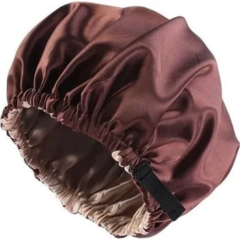 Sprchovací čepice Saténová čepice na spaní hnědá