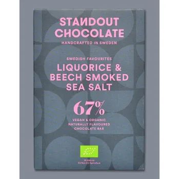 Čokoláda Standout Chocolate Čokoláda Lékořice a Mořská sůl 67% 50 g