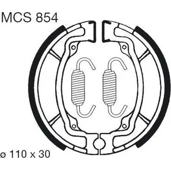 Motodíl Brzdové čelisti LUCAS MCS 854 KAWASAKI KX 125 1983-1985