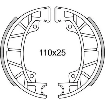 Brzda pro motocykl brzdové obložení (drážkované) NEWFREN (2 ks v balení) GF0252FTR