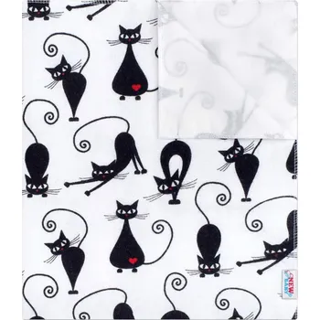 Přebalovací podložka Nepromokavá přebalovací podložka flanelová/PVC - KOČKY černé na bílém - 47x57cm